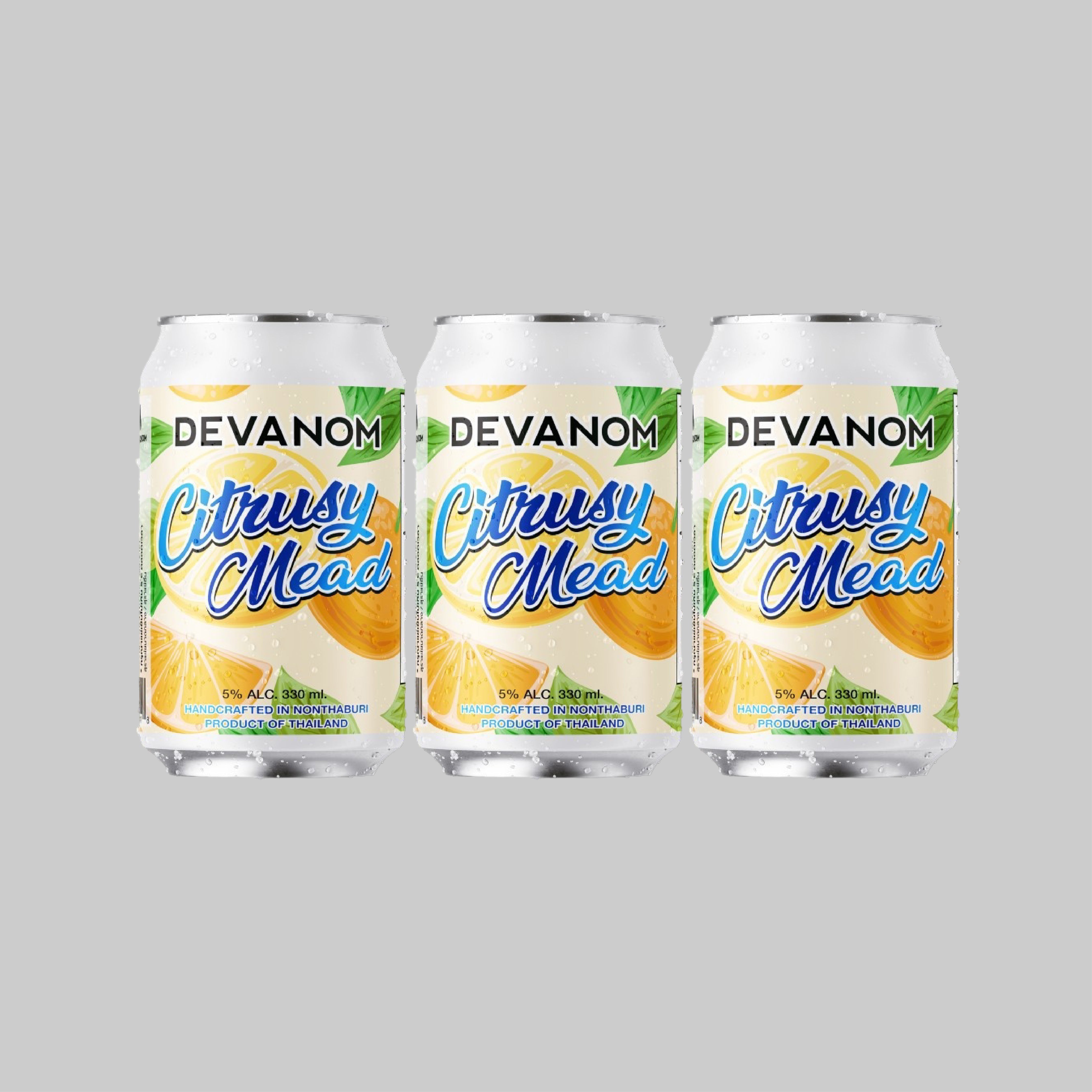 Devanom Citrusy Thai Craft Sato Can 330ml 5.0% (Pack of 3) - Time2Drink